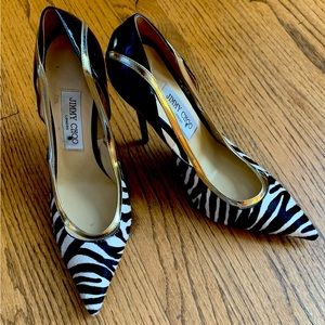 Sz 39 Jimmy Choo Zebra Viper Pumps